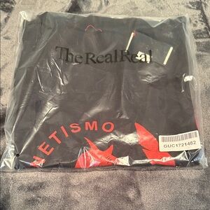 Gucci Black T Shirt w Red Sharks “Magnetismo Animale” Size L